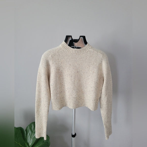 Monki Cream Speckled Women's Sweater - Picture 1 of 5